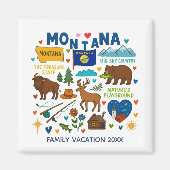 Montana Family Trip Keepsake Custom Magnet (Vorne)