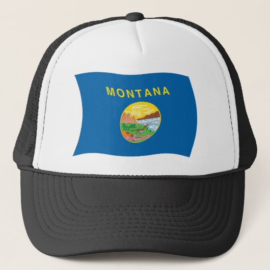 Montana Flag Hat Truckerkappe (Vorderseite)