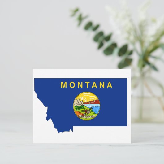 Montana Flag Karte (Stehend Vorderseite)
