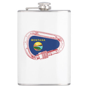 Montana Flag Klettersteig Carabiner Flachmann