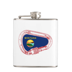 Montana Flag Klettersteig Carabiner Flachmann
