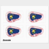 Montana Flag Klettersteig Carabiner Rechteckiger Aufkleber (Blatt)