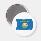 Montana Flag Magnet (Vorderseite/Rückseite)