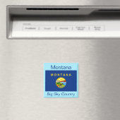 Montana Flag Magnet (In Situ (Geschirrspüler))