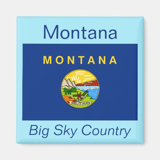 Montana Flag Magnet (Vorne)