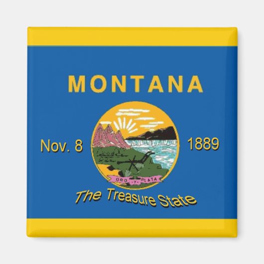 Montana Flag Magnet (Vorne)