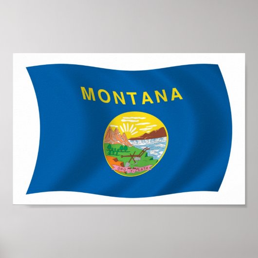 Montana Flag Poster Print (Vorne)