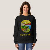 Montana Flag Staat Vintag Style Sweatshirt (Vorne ganz)