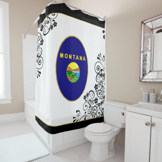 Montana-Flagge Duschvorhang (Beispiel)