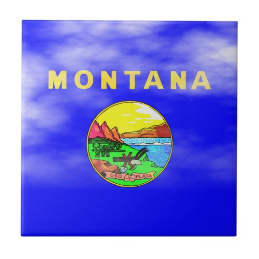MONTANA-FLAGGE FLIESE (Vorderseite)