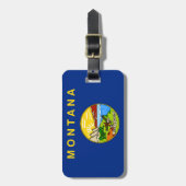 Montana-Flagge Gepäckanhänger (Vorderseite vertikal)