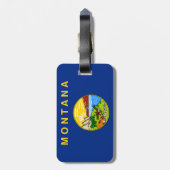 Montana-Flagge Gepäckanhänger (Rückseite vertikal)