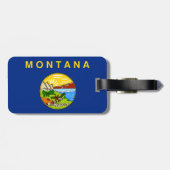 Montana-Flagge Gepäckanhänger (Rückseite horizontal)