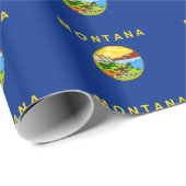 Montana-Flagge Geschenkpapier (Rolleneckpunkt)