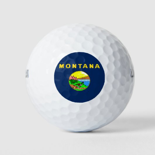 Montana-Flagge Golfball (Vorderseite)