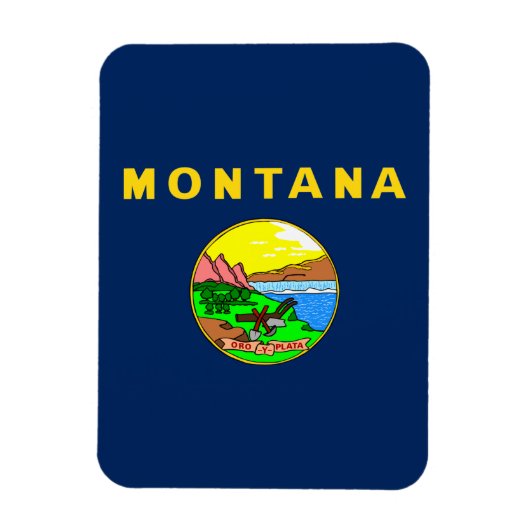 Montana-Flagge Magnet (Vertikal)