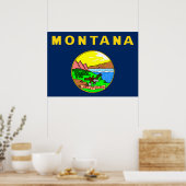 Montana-Flagge Poster (Küche)