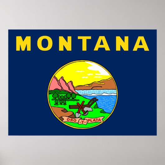 Montana-Flagge Poster (Vorne)