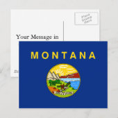 Montana-Flagge Postkarte (Vorne/Hinten)