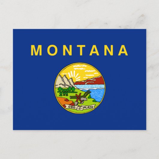 Montana-Flagge Postkarte (Vorderseite)