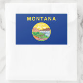 Montana-Flagge Rechteckiger Aufkleber (Tasche)