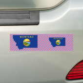Montana-Flaggen-Karte Autoaufkleber (Auf Auto)