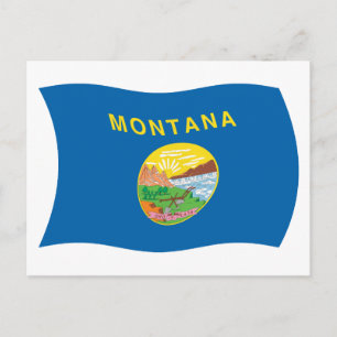 Montana-Flaggen-Postkarte Postkarte