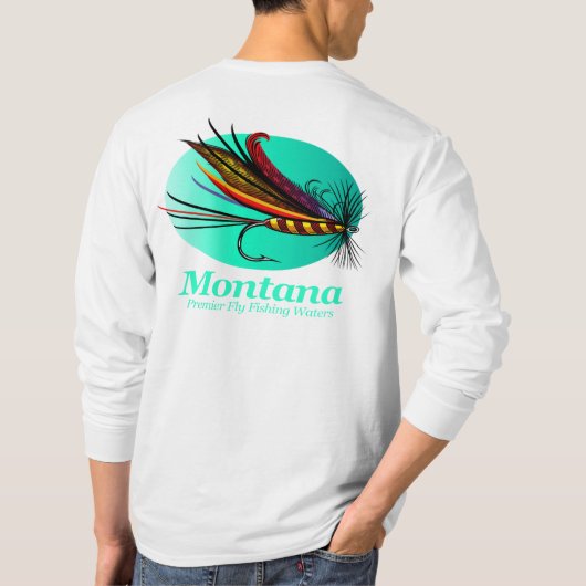 Montana (Fliegenfischerei) T-Shirt (Rückseite)