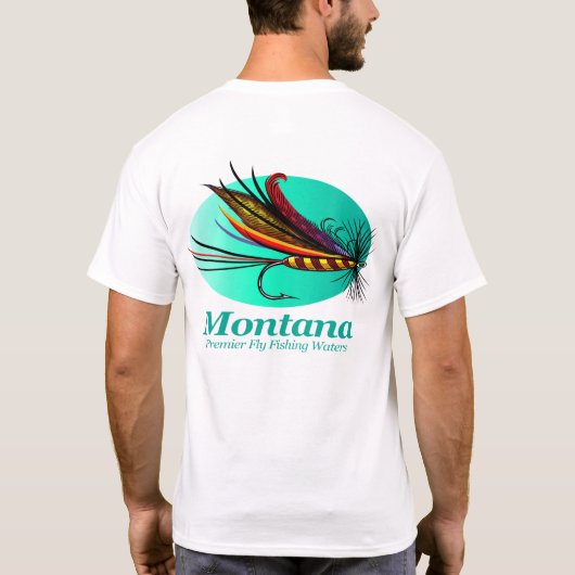 Montana (Fliegenfischerei) T-Shirt (Rückseite)