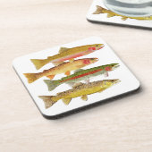 Montana-Forelle-Untersetzer Getränkeuntersetzer (Linke Seite)