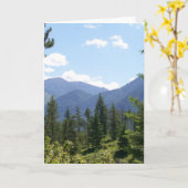 Montana Forest and Mountains Scenic View Karte (Gelbe Blume)