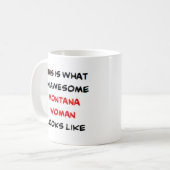 Montana-Frau großartig Kaffeetasse (Vorderseite Links)