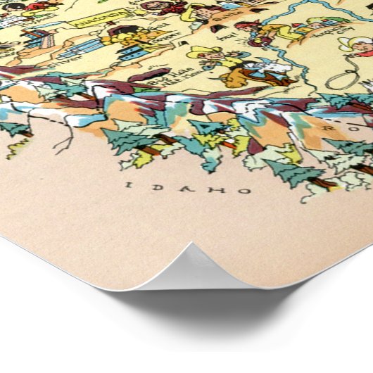 Montana Funny Map Poster (Ecke)