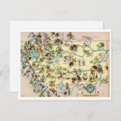 Montana Funny Map Postkarte (Vorne/Hinten)