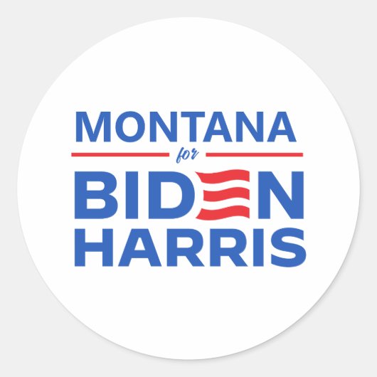 Montana für Biden Harris Runder Aufkleber (Vorderseite)