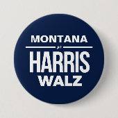 Montana für Harris Walz Button (Vorderseite)