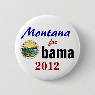 Montana für Obama 2012 Button