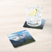 Montana-Gebirgsschnee-Untersetzer Rechteckiger Pappuntersetzer (Vor Ort)