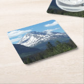 Montana-Gebirgsschnee-Untersetzer Rechteckiger Pappuntersetzer (angewinkelt)