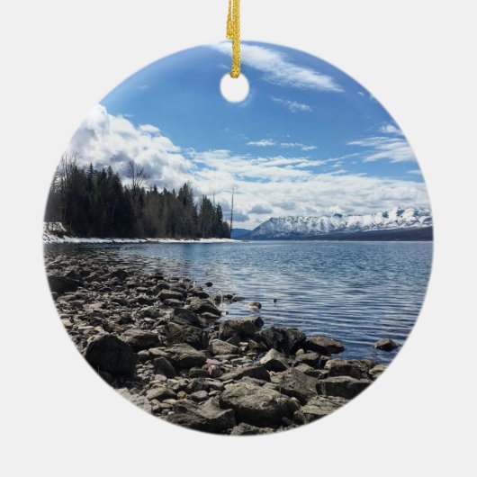 Montana Glacier Nationalpark Keramik Ornament (Hinten)