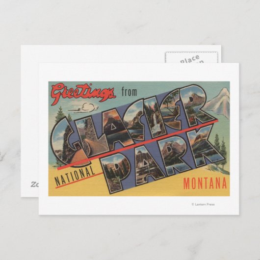 Montana - Glacier Nationalpark Postkarte (Vorne/Hinten)