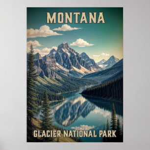 Montana Glacier Nationalpark V02 Poster
