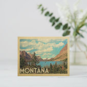 Montana Glacier Park Postcard Vintage Postkarte (Stehend Vorderseite)