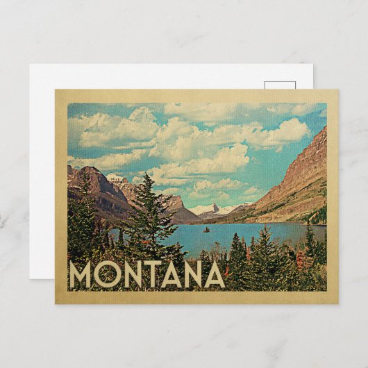 Montana Glacier Park Postcard Vintage Postkarte (Vorne/Hinten)