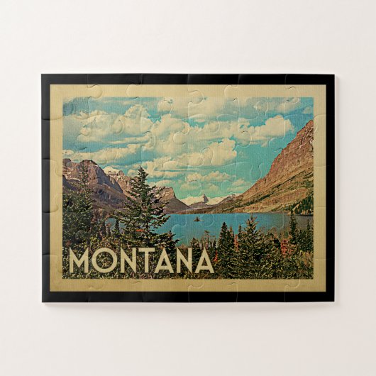 Montana Glacier Park Vintage Puzzle (Horizontal)