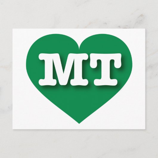 Montana Green Heart - I Liebe MT Postkarte (Vorderseite)