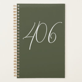 Montana Green mit Code-Planer für den weißen Berei Planer