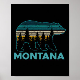 Montana Grizzly Bär Souvenir  Poster