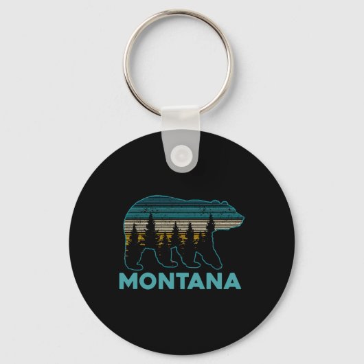 Montana Grizzly Bear Souvenir Schlüsselanhänger (Vorderseite)