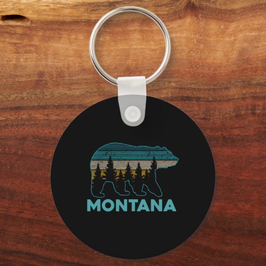 Montana Grizzly Bear Souvenir Schlüsselanhänger (Vorderseite)